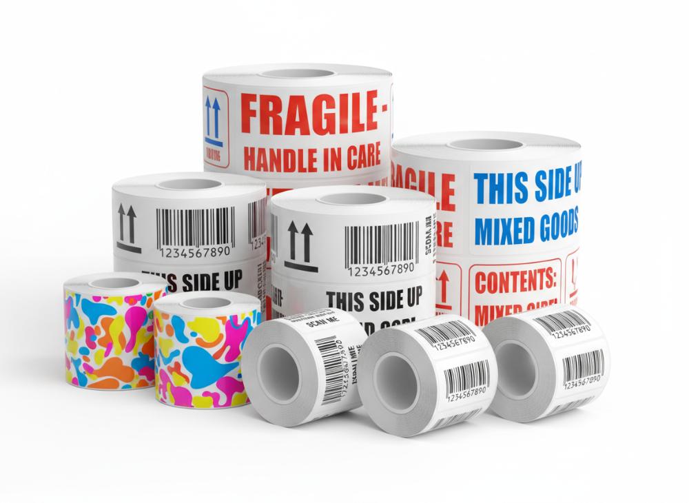 Self-adhesive label rolls