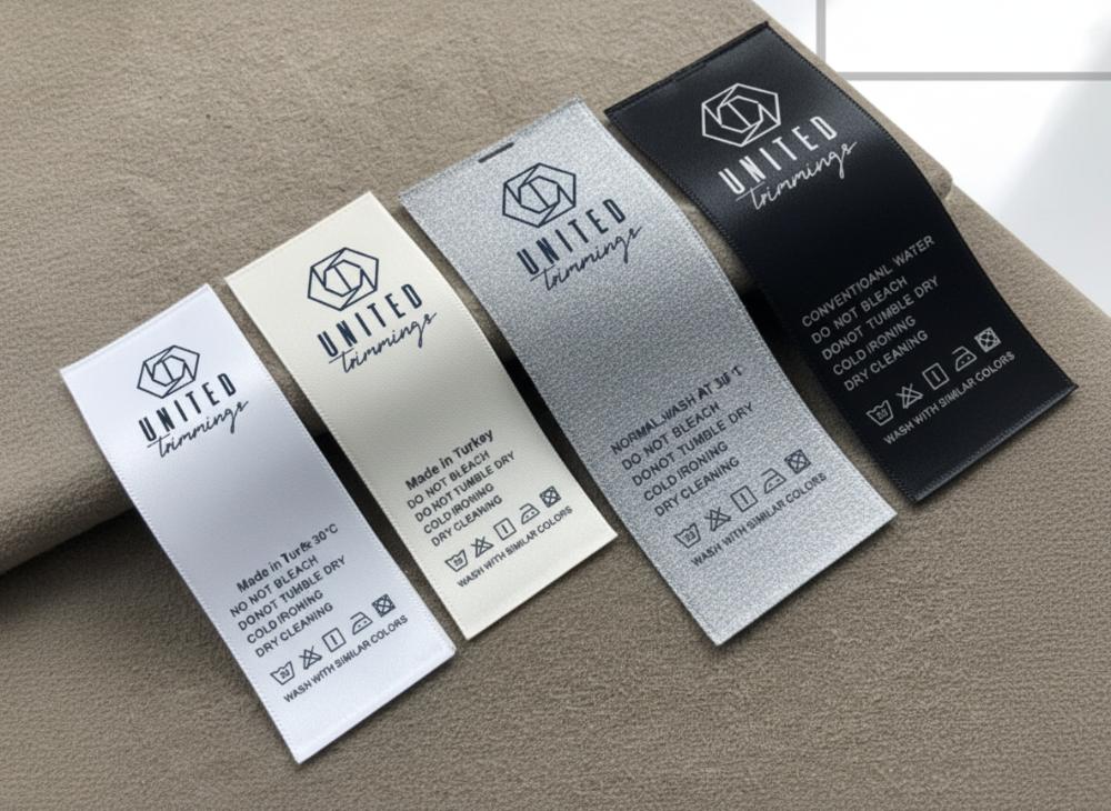 United Trimmings composition and care labels