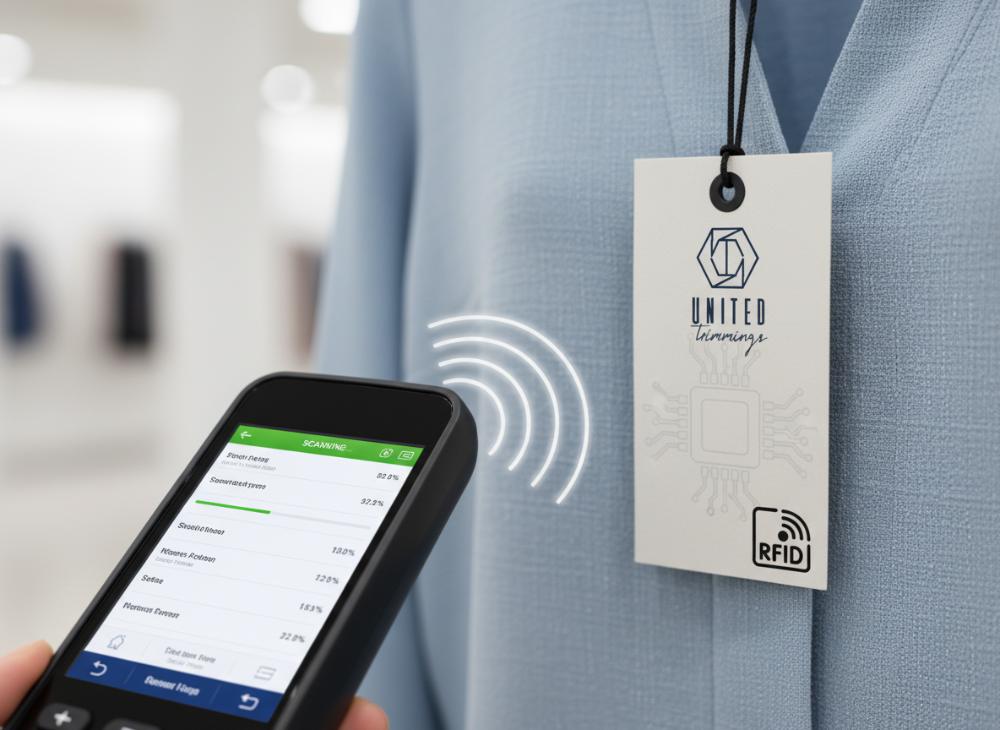 United Trimmings RFID hangtag